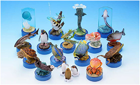 通常販売完品！★日本水族館立体生物図録（アサヒガニ、新江ノ島水族館版）カプセル保存！★ 生き物